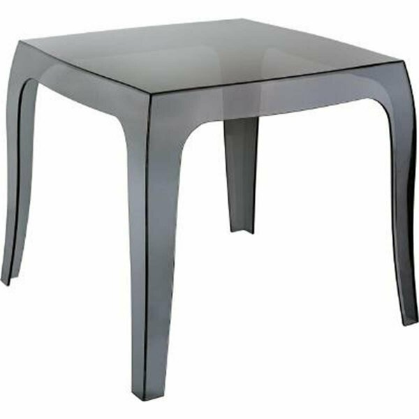 Fine-Line Queen Polycarbonate Side Table Transparent Black FI2848030